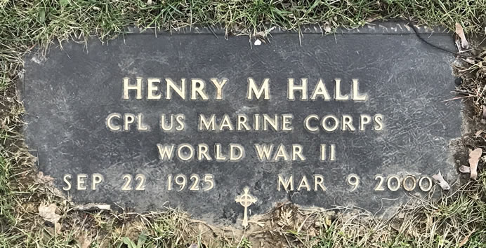 Henry M Hall Grave Marker